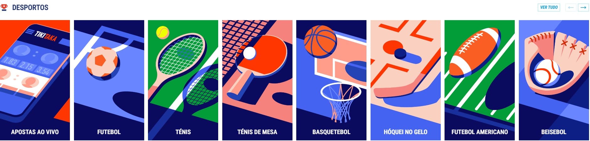 O Casino TikiTaka oferece muitas oportunidades em matéria de apostas desportivas. Apostas ao vivo em futebol, ténis e basebol no casino online Tiki Taka
